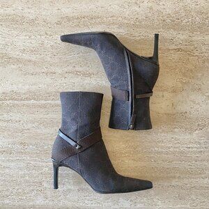 Vintage Gucci Guccissima Canvas Ankle Boots